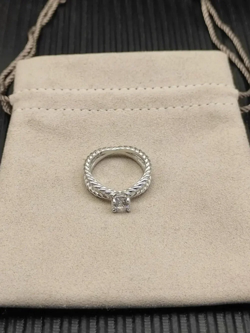 David Yurman interlocking diamond ring